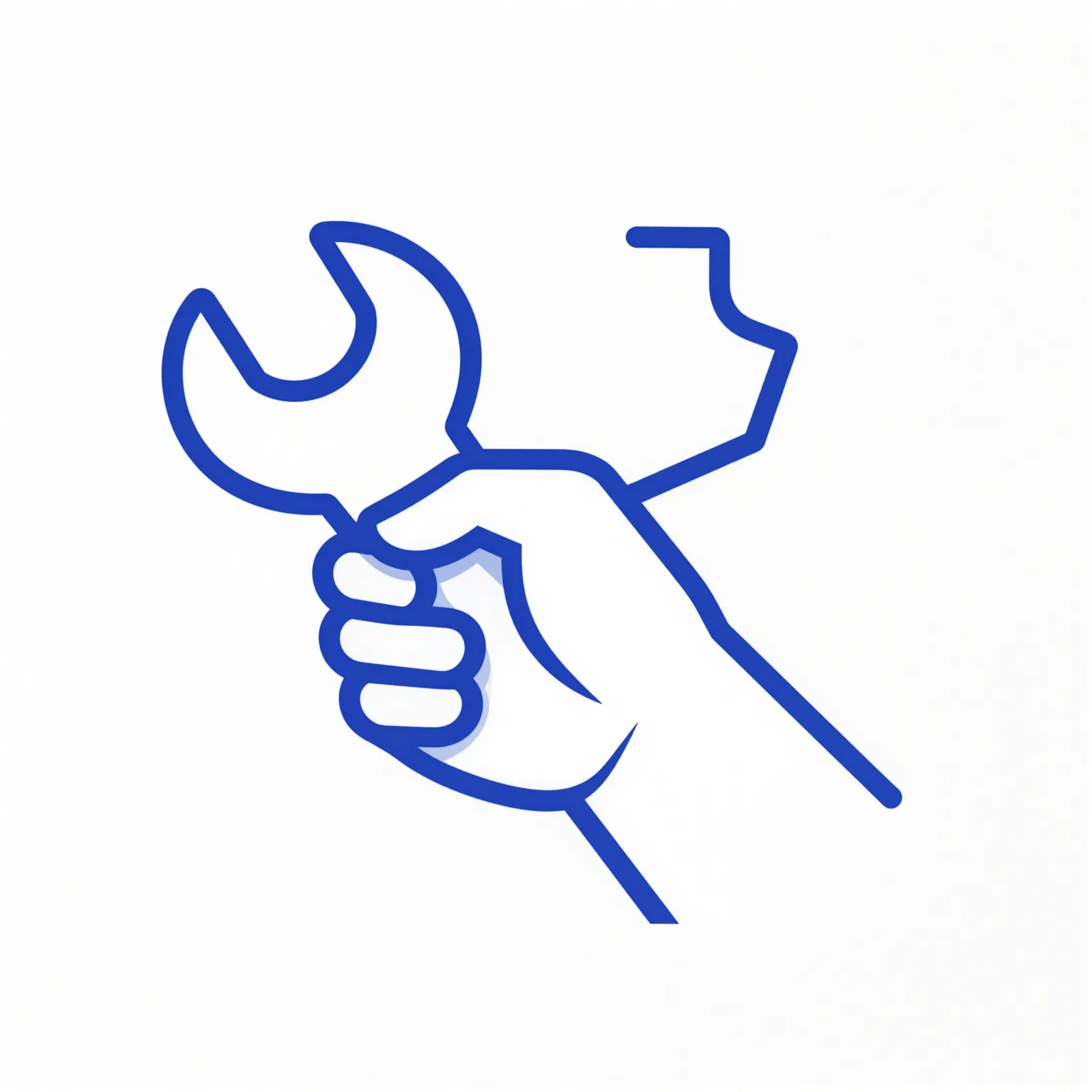 Hand mit Werkzeug Symbol